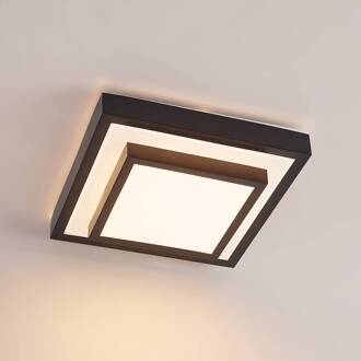 Vilho LED plafondlamp, 32 cm mat zwart, wit