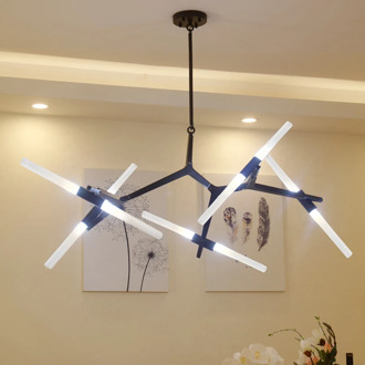 Villa tree branch lamp Post modern designer Nordic led chandelier tree fork restaurant chandelier villa tree fork Chandelier