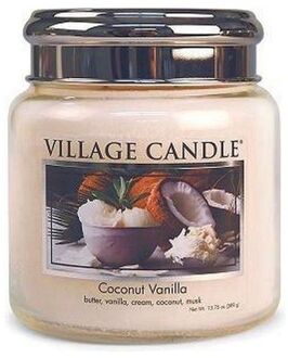 Village Geurkaars Coconut Vanilla boter vanille room kokos musk - medium jar Crème
