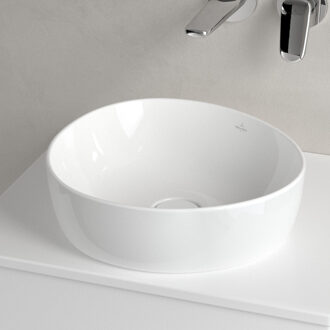 Villeroy & Boch Antao Opzetwastafel - 400 x 395 x 146 mm - Wit Alpin CeramicPlus - zonder overloop 4a7240r1 Wit glans