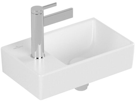 Villeroy & Boch Avento fontein 1 kraangat links zonder overloop 36x22cm Ceramic+ stone white