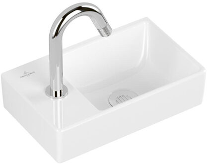 Villeroy & Boch Avento fonteinset - 36x22x11cm - kraangat links - chromen fonteinkraan - glans wit 4300s301 Wit glans