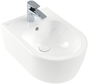 Villeroy & Boch Avento wandbidet 1 kraangat met overloop met verdekte bevestiging ceramic+ wit 540500R1