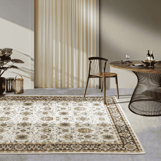 Villeroy & Boch Buitenkleed Nicolas - Crème Bruin 180x120cm - - Dekbed-Discounter.nl