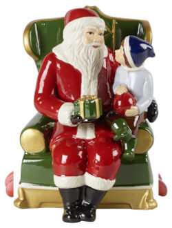 Villeroy & Boch Christmas Toy's Kerstman Op Stoel muziekdoosje Rood - n/a