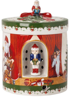 Villeroy & Boch Christmas Toys Box rond Santa cadeau Wit / Rood / Groen