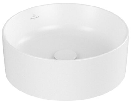 Villeroy & Boch Collaro opzetwastafell rond Ø40cm zonder overloop zonder kraangat ceramic+ stone white