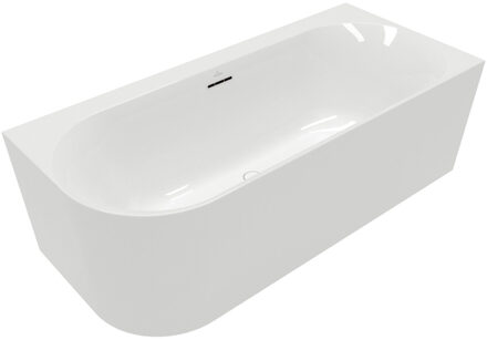 Villeroy & Boch Loop & friends half vrijstaand bad - 180x80cm - hoek rechts - Acryl Wit Alpin glans uba180lsf9cr00v-01 Wit glans