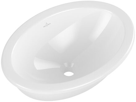 Villeroy & Boch Loop & Friends Onderbouwwastafel - 485 x 325 x 215 mm - Wit Alpin CeramicPlus - met overloop 4a5400r1 Wit Alpin glans