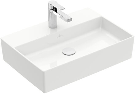 Villeroy & Boch Memento 2.0 opzetwastafel zonder overloop ongeslepen 60x42x14 cm, wit alpin