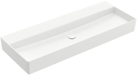 Villeroy & Boch Memento 2.0 wastafel CeramicPlus zonder overloop geslepen 120x47x15 cm, stone white