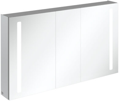 Villeroy & Boch My View 14 spiegelkast met LED-verlichting en 3 deuren met vergrootspiegel 130x75 cm