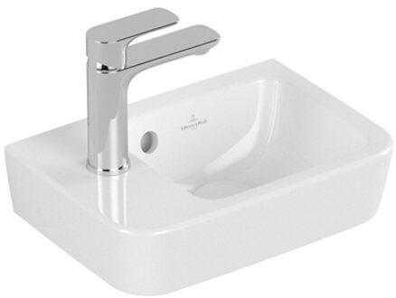 Villeroy & Boch O.novo fontein 1 kraangat links met overloop 36x25cm wit