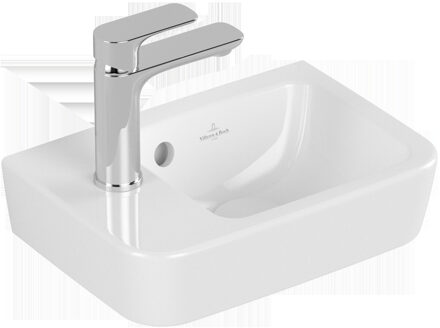 Villeroy & Boch O.novo fontein 1 kraangat links met overloop 36x25cm wit