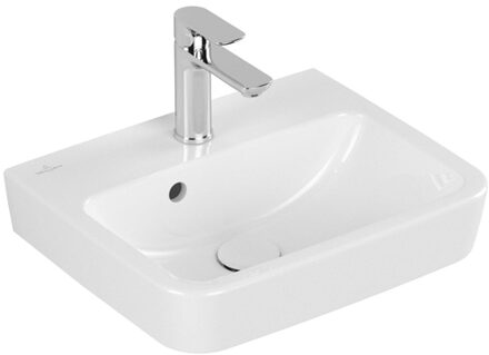 Villeroy & Boch O.novo fontein 45x37cm m.1 kraangat met overloop wit 43444501 Wit Alpin glans