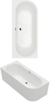 Villeroy & Boch Oberon 2.1 Back-to-wall bad voor hoekinbouw links - 1800 x 800 mm - glans wit Alpin (wit) ubq180obn9cl00vd01