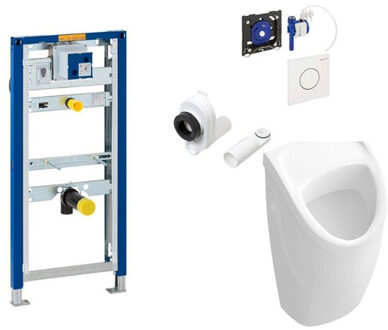 Villeroy & Boch Omnia compact urinoirset met Geberit duofix reservoir en Sigma 01 bediening wit SW1237066/0101083/0770275/0700530/0703967/0700009