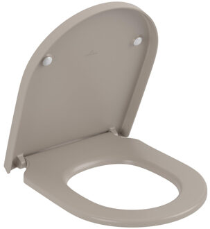 Villeroy & Boch Subway 3.0 Closetzitting Softclose en Quickrelease 43.8x37.4x4.2 cm Mat Almond Beige