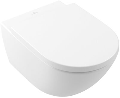 Villeroy & Boch Subway 3.0 Wandcloset - 56cm - zonder spoelrand - diepspoel - twistflush - ceramic+ - zonder zitting - mat stone white (wit) 4670t0rw Stone Wit mat