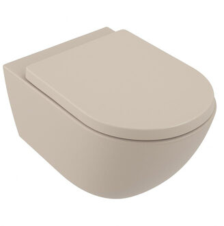 Villeroy & Boch Subway 3.0 Wandcloset Pack - 56cm - zonder spoelrand - diepspoel - twistflush - softclose en quickrelease zitting - ceramic+ - almond (beige) SW917947 / SW762366 Almond mat