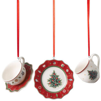 Villeroy & Boch Toy's Delight Decoration Ontbijtset rood, 3 delig Wit / Rood / Groen
