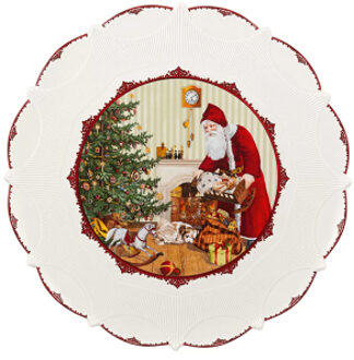 Villeroy & Boch Toy's Fantasy Plat bord groot kerstman en cadeau's