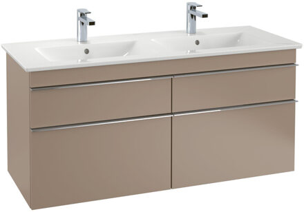 Villeroy & Boch Venticello dubbele meubelwastafel rechthoek 130x50 cm met 1 kraangat met overloop, wit alpin