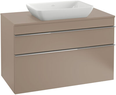 Villeroy & Boch Venticello semi inbouwopzetwastafel 55x36 cm zonder kraangat met overloop, wit alpin