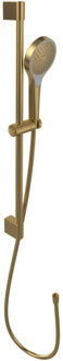 Villeroy & Boch Verve Showers Glijstangset met drie functies voor wandmontage - Brushed Gold (goud) TVS10900700076 Goud geborsteld mat