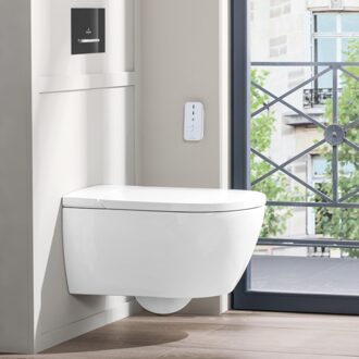 Villeroy & Boch Viclean I100 Douche WC - spoelrandloos - directflush - CeramicPlus - glans alpin wit V0E100R1 Wit Alpin glans