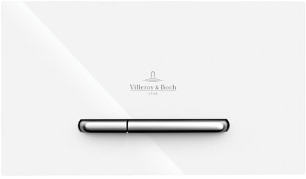 Villeroy & Boch Viclean Viconnect WC bedieningsplaat kunststof 2-knops White Matt 922169n5 Wit mat / Chroom mat