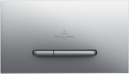 Villeroy & Boch Viconnect bedieningsplaat E300 DF frontbediend 25.3x14.5cm kunststof chroom edelmat 92218069