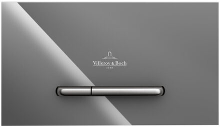 Villeroy & Boch Viconnect bedieningsplaat M300 DF frontbediend 25.3x14.5cm glas grijs/RVS 922160RA Glass Glossy Grey