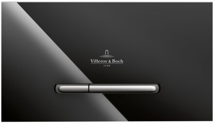Villeroy & Boch Viconnect bedieningsplaat M300 DF frontbediend 25.3x14.5cm glas zwart/RVS 922160RB Glass Glossy Black