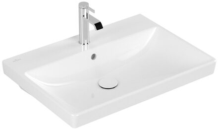 Villeroy & Boch Villeroy en boch Avento meubelwastafel 65x47cm 1 kraangat met overloop ceramic+ wit 415865R1 Wit Alpin glans