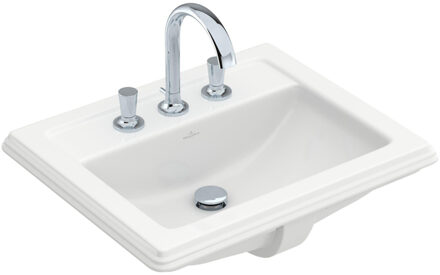 Villeroy & Boch Villeroy en Boch Hommage inbouwwastafel 63x52cm ceramic+ wit 710263R1 Wit Alpin glans