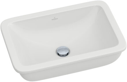 Villeroy & Boch Villeroy en Boch Loop en Friends onderbouwwastafel 54x34.5cm zonder overloop zonder kraangat ceramic+ wit 616301R1 Wit Alpin glans