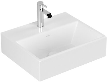 Villeroy & Boch Villeroy en Boch Memento wastafel voor handdoekhouders 50x42cm met overloop met 1 kraangat ceramic+ wit