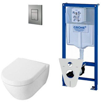 Villeroy & Boch Villeroy en Boch Subway 2.0 DirectFlush toiletset met Grohe reservoir en bedieningsplaat matchroom