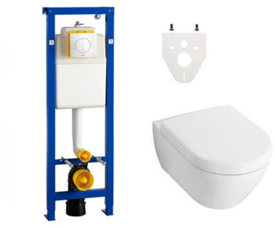 Villeroy & Boch Villeroy en Boch Subway 2.0 DirectFlush toiletset met Wisa xs reservoir en Argos bedieningsplaat softclose wit