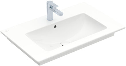 Villeroy & Boch Villeroy en Boch Venticello meubelwastafel met 1 kraangat doorgestoken 80x50cm (geschikt voor 3 kraangaten) met overloop wit