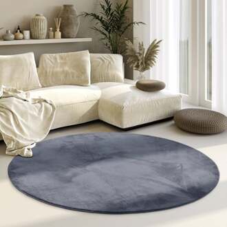 Villeroy & Boch Vloerkleed Leon Rond - Antraciet Xcm - Polypropyleen - Dekbed-Discounter.nl Antraciet,Grijs - ø 160 cm