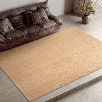 Villeroy & Boch Vloerkleed Mirabelle Rechthoekig - Natuurlijk Goud 300x200cm - Jute - Dekbed-Discounter.nl