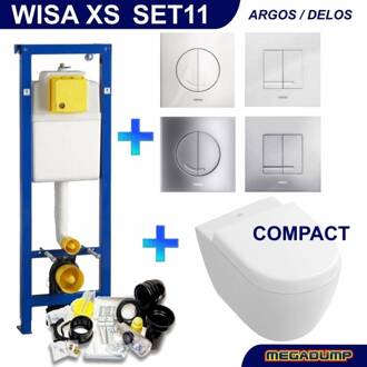 Villeroy & Boch Wisa XS set21 Subway 2.0 Compact (Met Argos of Delos drukplaat) Wit