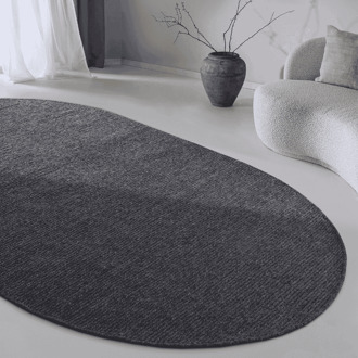 Villeroy & Boch Wollen Vloerkleed Francois Ovaal - Antraciet 230x160cm - - Dekbed-Discounter.nl