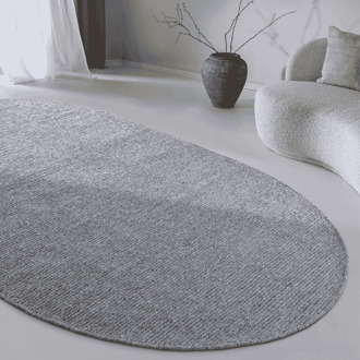 Villeroy & Boch Wollen Vloerkleed Francois Ovaal - Grijs 230x160cm - - Dekbed-Discounter.nl
