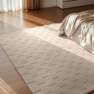 Villeroy & Boch Wollen Vloerkleed Scala - Crème 200x80cm - Wol - Dekbed-Discounter.nl Creme - 80 x 200 cm