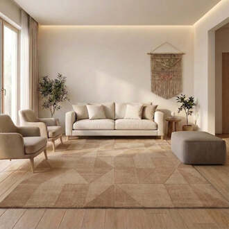 Villeroy & Boch Wollen Vloerkleed Ursule - Bruin 150x80cm - Wol - Dekbed-Discounter.nl - 80 x 150 cm