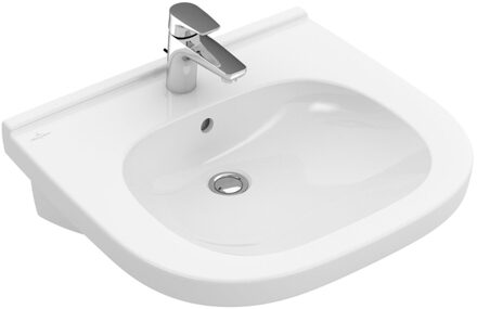 Villeroy en Boch O.novo Vita wastafel Vita met 1 kraangat zonder overloop 55x55cm wit 41195601 Wit Alpin