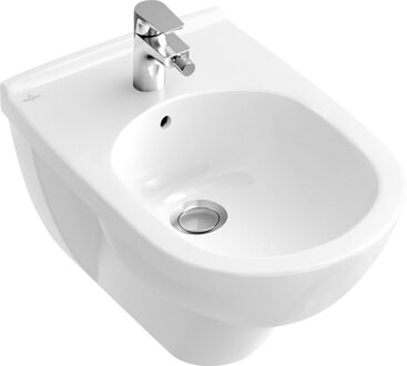 Villeroy en Boch O.novo wandbidet met overloop 1 kraangat ceramic+ wit 546000R1